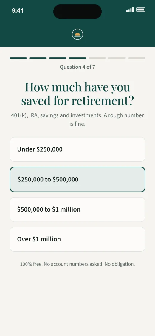 The quiz question about investable assets
